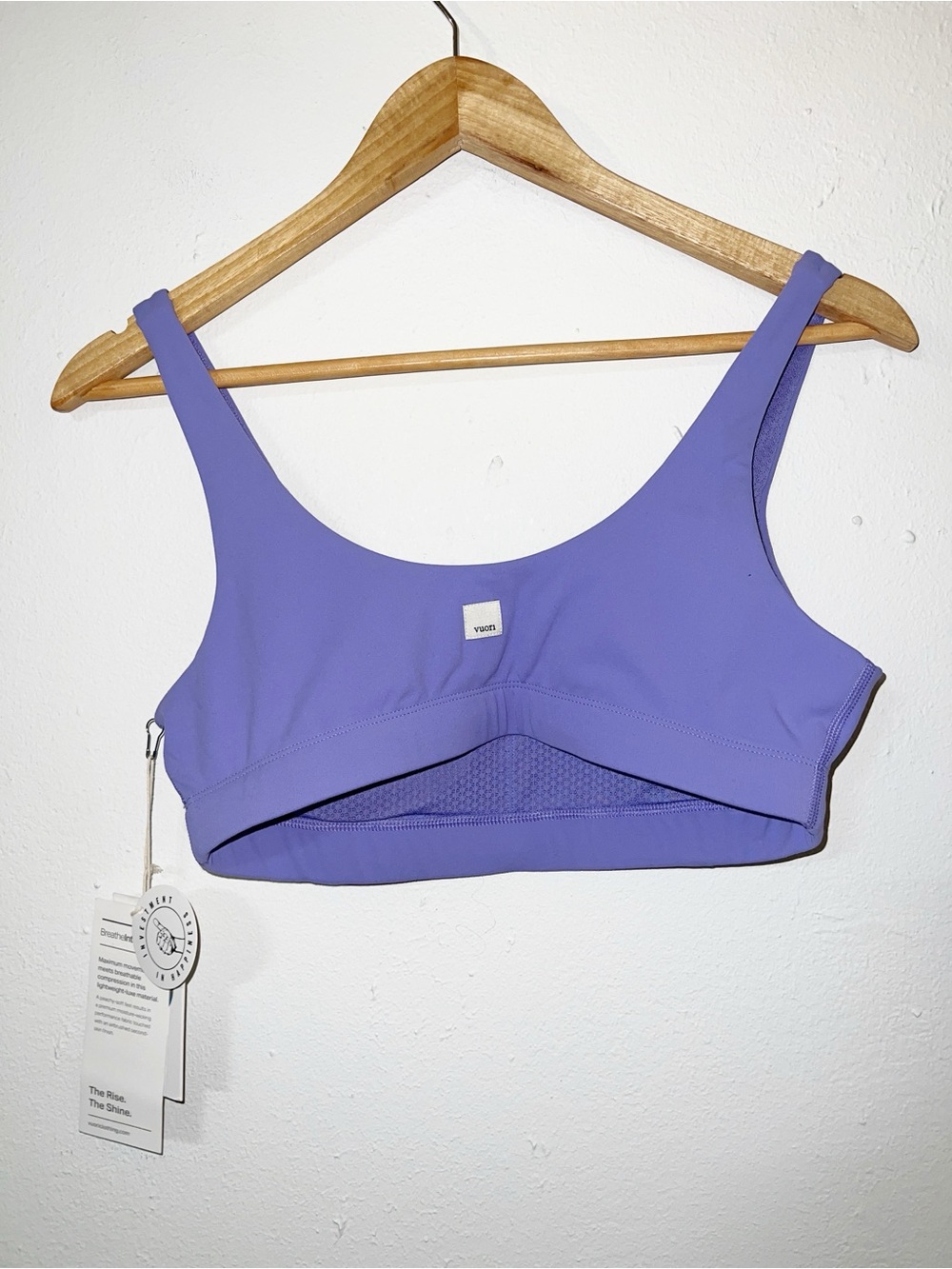 Vuori Lavender Scoop Ultra Violet Seamless Light Support Daily Bra Sports Bra - Picture 6 of 11